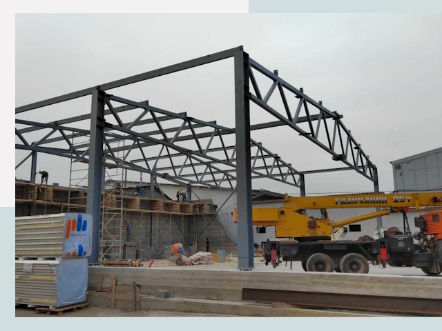 Строительство цехов в клине