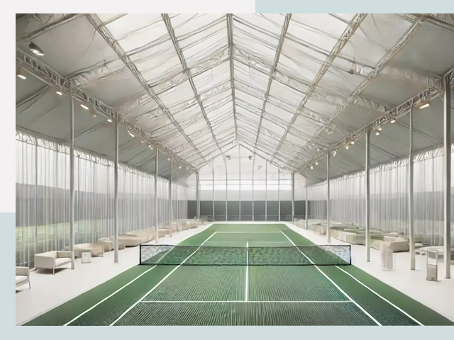 Строительство теннисных кортов в клине