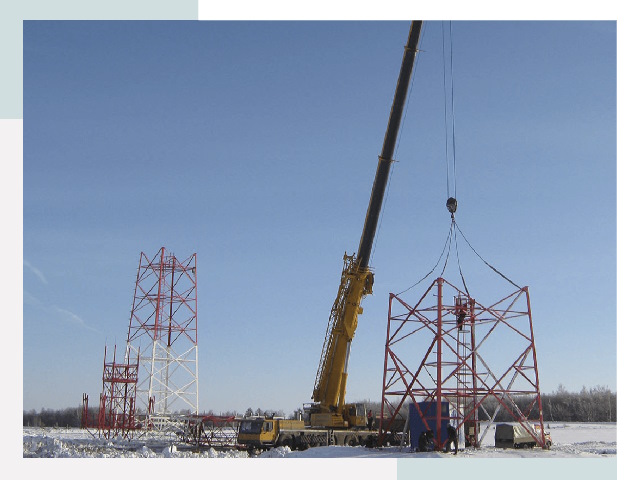 Монтаж вышек связи в клине