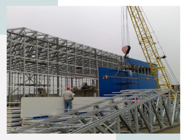 Монтаж ангаров в клине